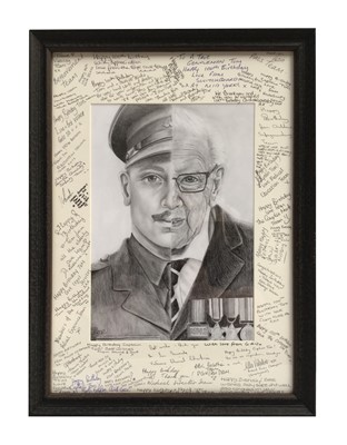 Lot 47 - Young and Old Captain Tom Moore signed by nurses and specialists of the Mid Yorks Hospital