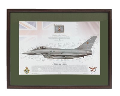 Lot 87 - Typhoon, signed by 12 Squadron, RAF Coninsby