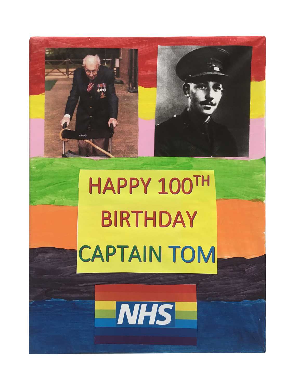 Lot 90 - 100th NHS birthday card collage