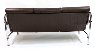 Lot 563 - A pair of Pieff brown leather settees