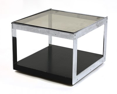 Lot 572 - A Merrow Associates' chrome and glass coffee table