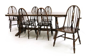 Lot 399 - An oak refectory style table