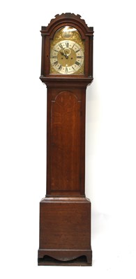 Lot 358 - A George III oak longcase clock