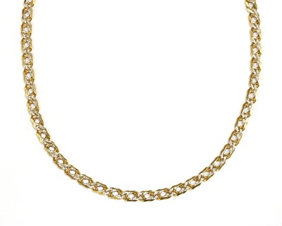 Lot 141 - A 9ct gold double curb link chain