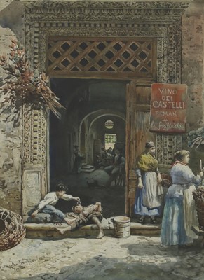 Lot 529 - Ettore Roesler Franz (Italian, 1845-1907)