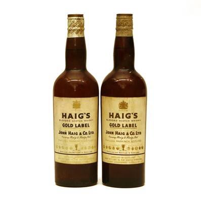 Lot 364 - Haig's, Gold Label, old spring cap bottling, no volume or capacity stated, two bottles