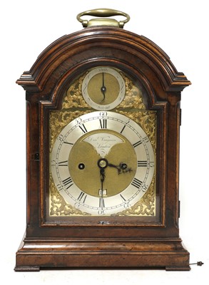 Lot 397 - A George III mahogany eight-day bracket clock by Daniel Vauguion