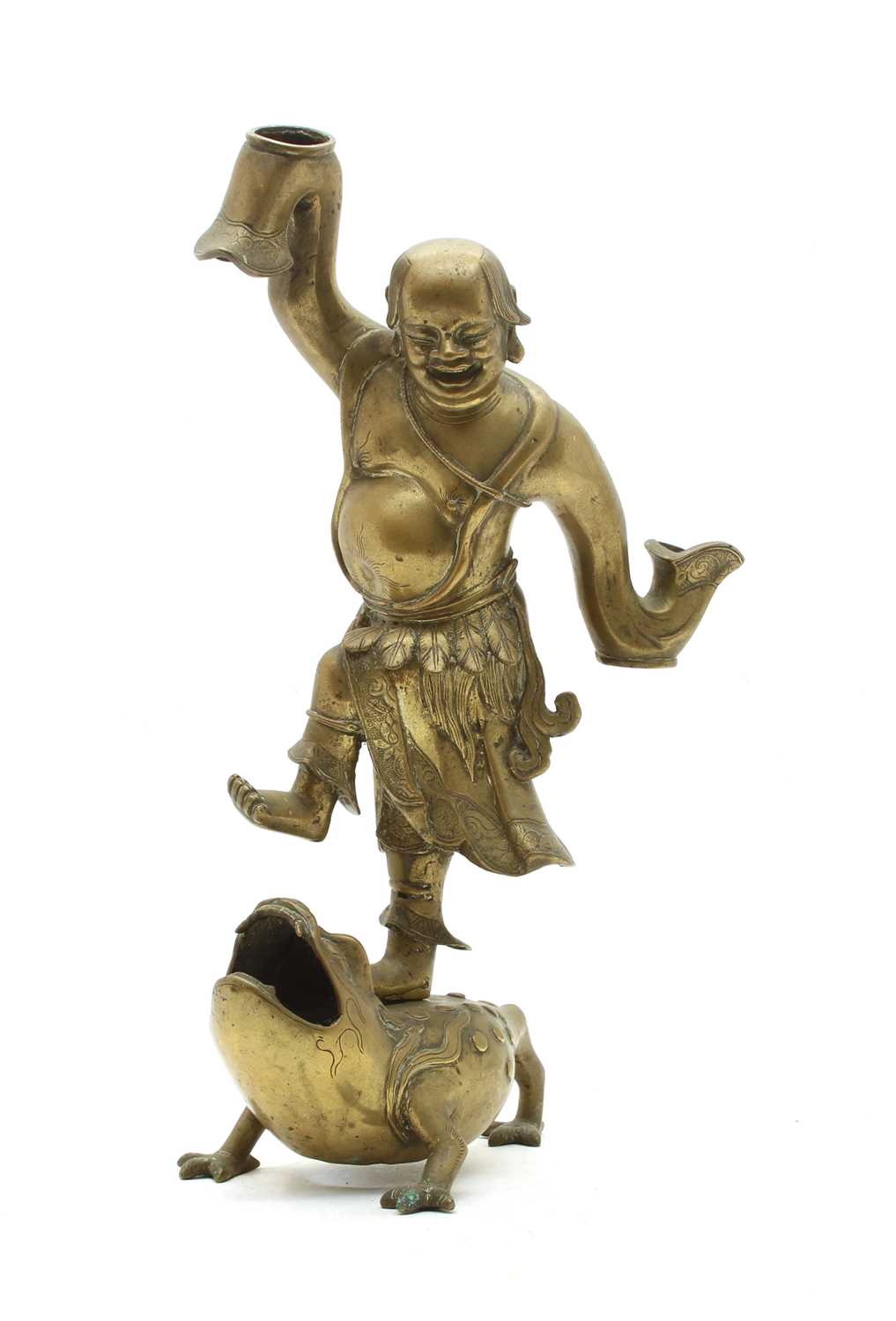 Lot 101 - A Chinese brass figure