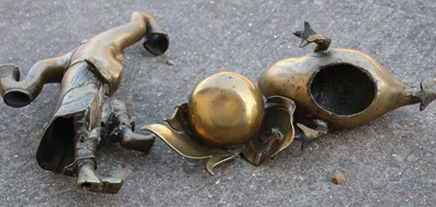 Lot 101 - A Chinese brass figure
