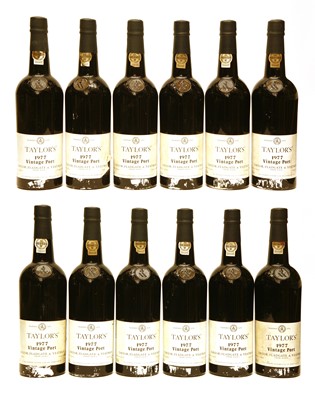 Lot 310 - Taylors, Vintage Port, 1977, 12 bottles