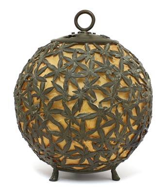 Lot 24 - An interesting Arts & Crafts metal chinoiserie lantern