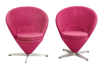 Lot 500 - A pair of pink 'Cone' chairs
