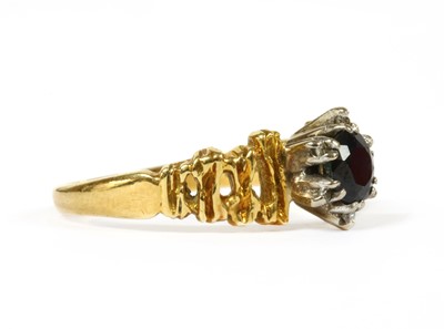 Lot 206 - A gold sapphire and diamond ring, c.1970