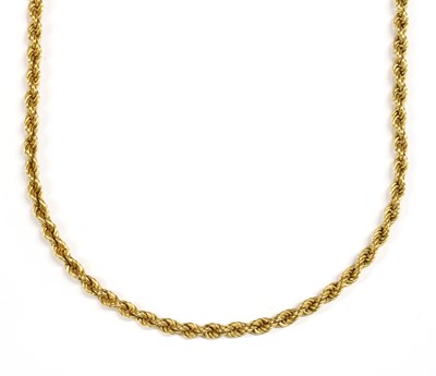 Lot 148 - An 18ct gold rope link chain, by UnoAErre