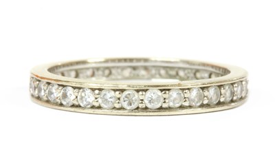 Lot 232 - A white gold cubic zirconia full eternity ring