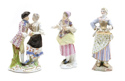 Lot 109 - A 19th century Continental porcelain group of a dancing couple