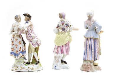 Lot 109 - A 19th century Continental porcelain group of a dancing couple