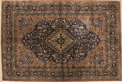 Lot 382 - A Persian part silk rug