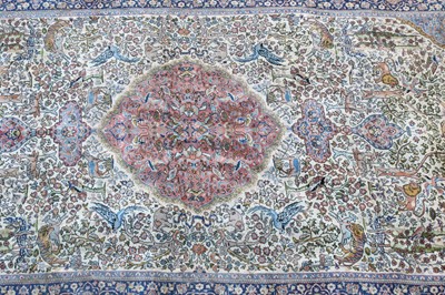 Lot 345 - A hand-knotted Isfahan hunting rug