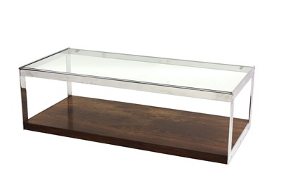 Lot 404 - A Merrow Associates rosewood and chrome coffee table