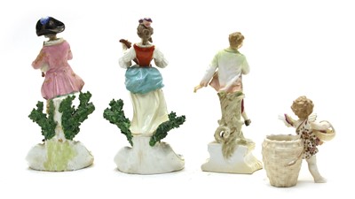 Lot 71 - A pair of 19th century Continental porcelain figures