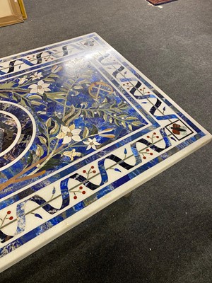 Lot 251 - A pietra dura and marble slab top table
