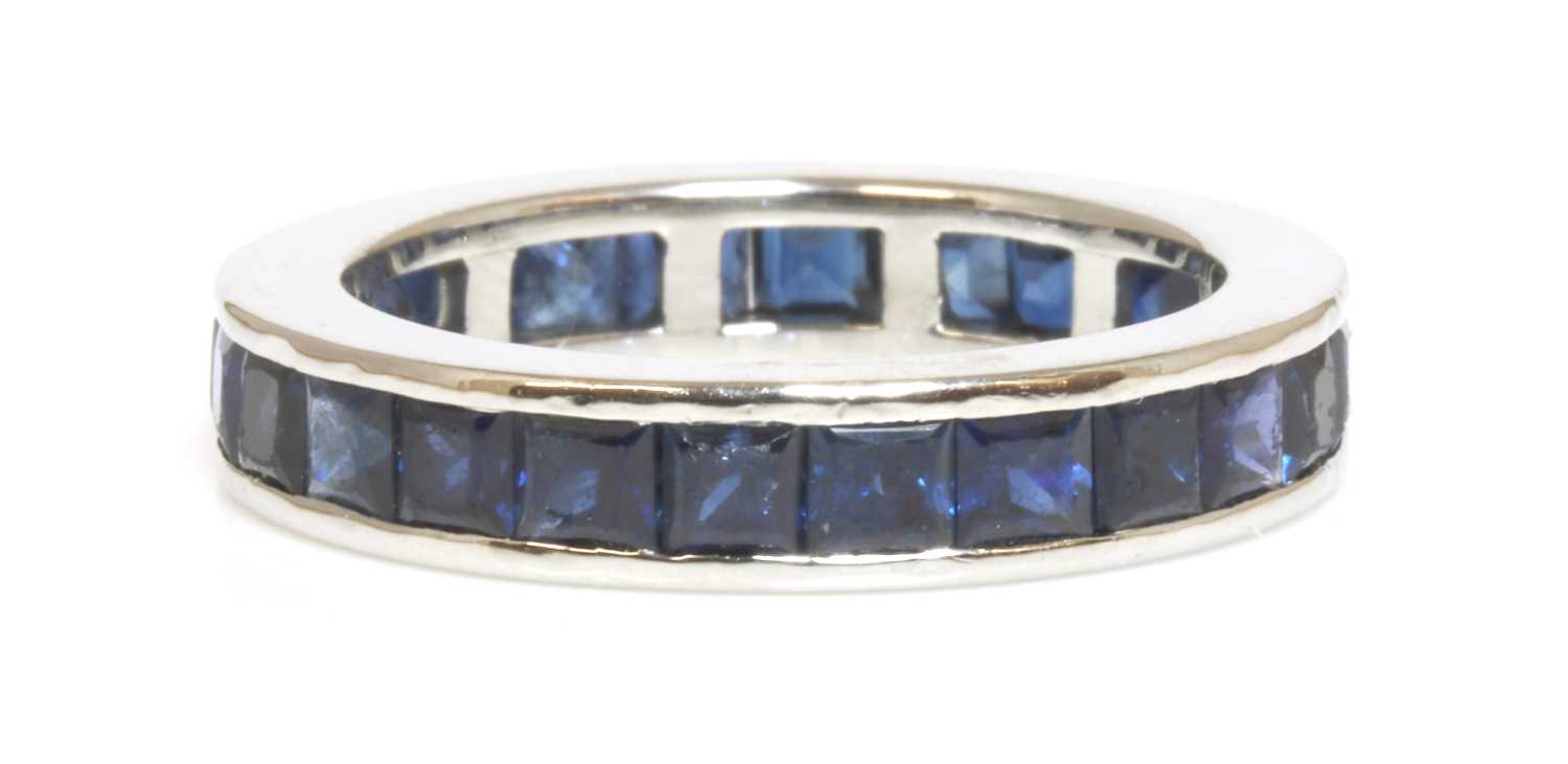 Lot 193 - A sapphire full eternity ring