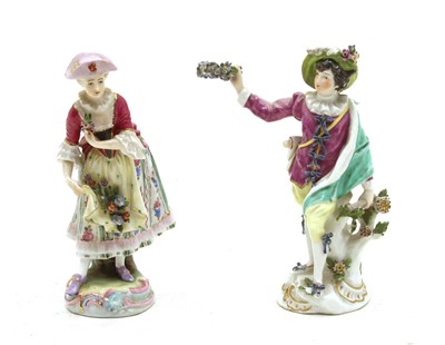 Lot 93 - A 19th century Continental porcelain model of a young dandy