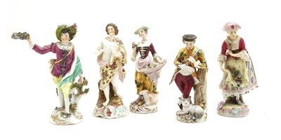 Lot 80 - A pair of 18th/19th century porcelain figures