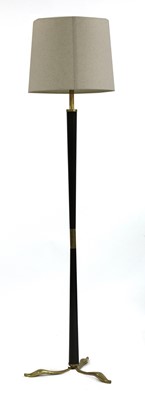 Lot 341 - An Italian wood and brass standard lamp