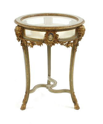 Lot 419 - A 19th century painted and parcel gilt circular bijouterie table
