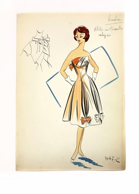 Lot 100 - A collection of six French fashion designs