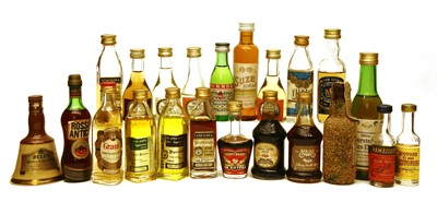 Lot 366 - A collection of whisky and other miniatures to include: The Macallan, 1964 and approx 54 others