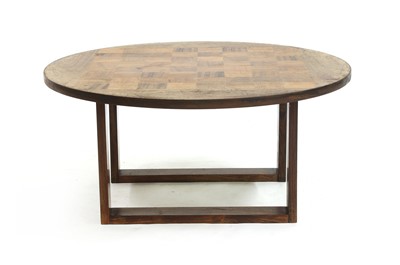 Lot 537 - A Danish rosewood parquetry coffee table