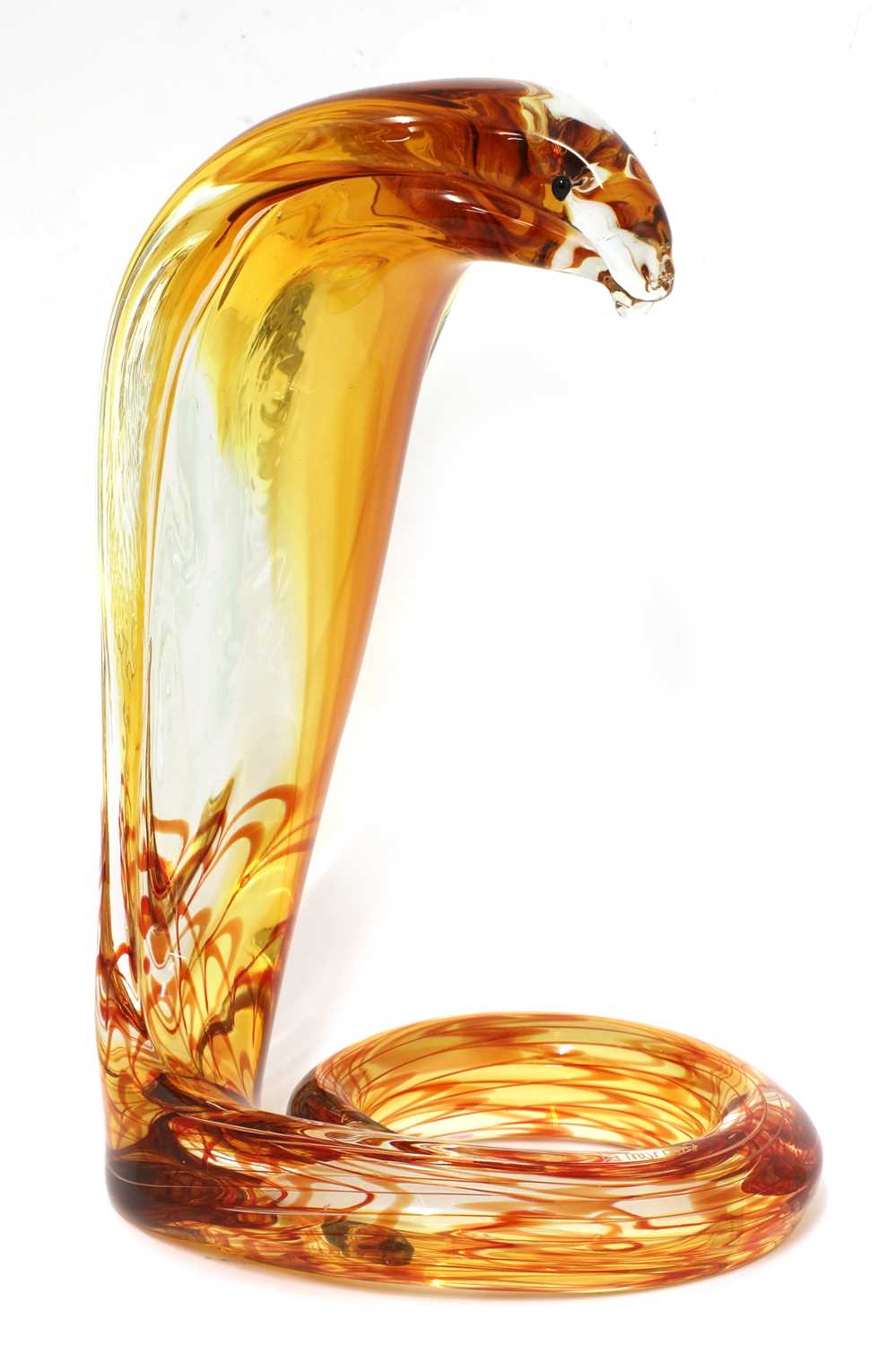 Lot 186 - A Murano glass model of a cobra