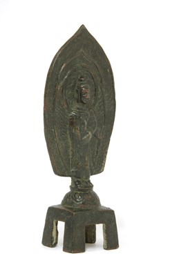 Lot 380 - A Chinese bronze Shakyamuni Buddha