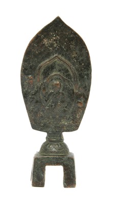 Lot 380 - A Chinese bronze Shakyamuni Buddha