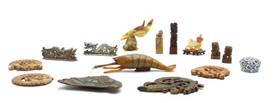 Lot 128 - A Japanese horn model of a lobster