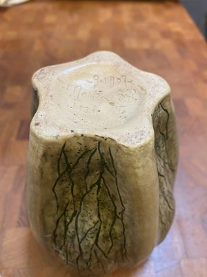 Lot 23 - A Martin Brothers' stoneware gourd vase
