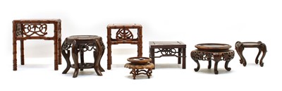 Lot 189 - A quantity of Oriental hardwood stands