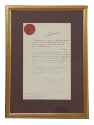 Lot 213 - George VI Signed