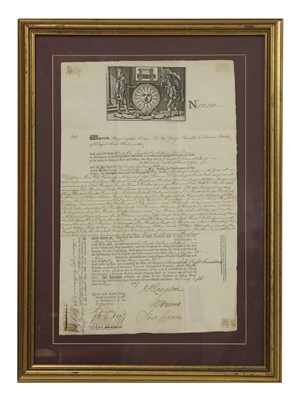 Lot 193 - Sun Fire Office insurance: Two Certificates, 1787 and 1794.