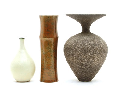 Lot 114 - A studio pottery vase of bulbous form
