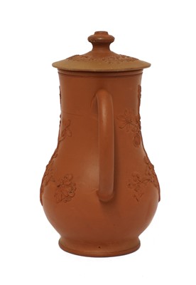 Lot 159 - A Staffordshire redware small baluster-shaped coffee pot and associated cover