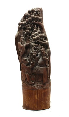 Lot 244 - A Chinese bamboo carving
