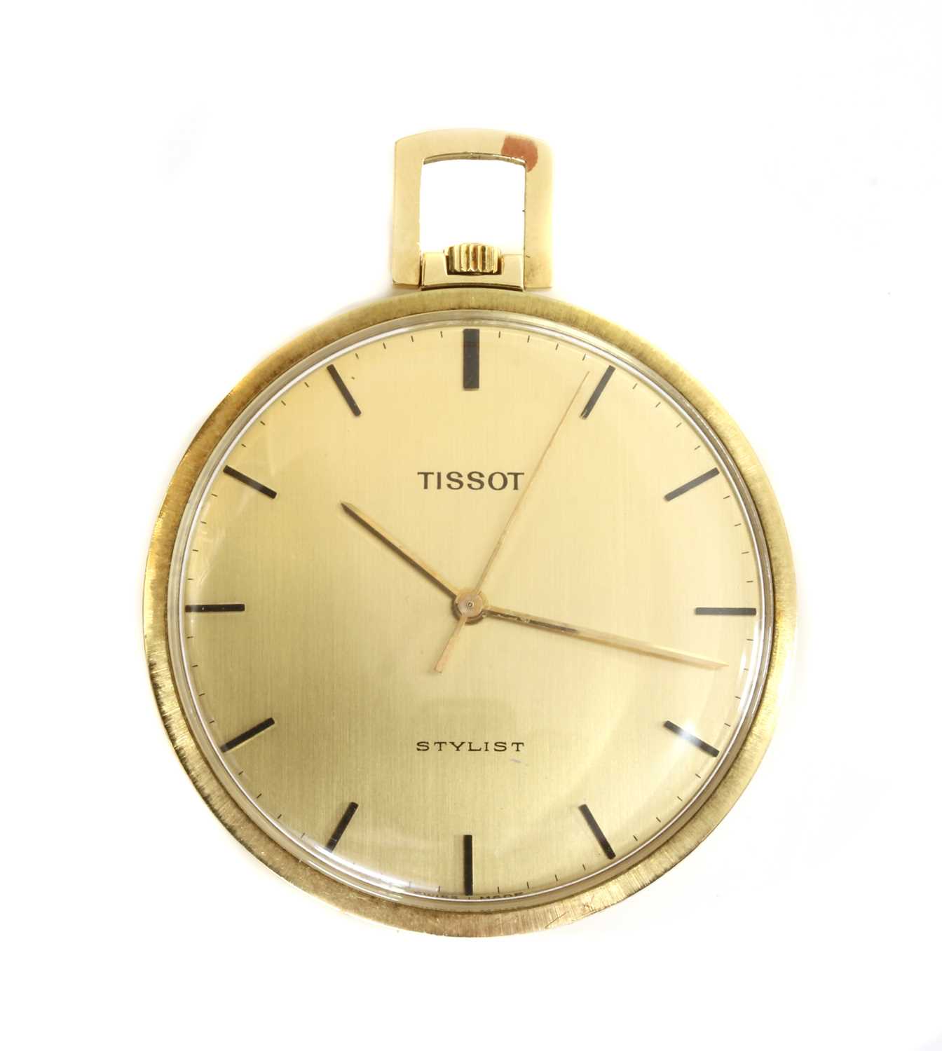 Lot 249 - A 14ct gold Tissot 'Stylist' open-faced
