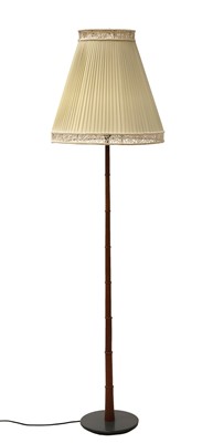 Lot 581 - A Danish stained beech simulated bamboo standard lamp