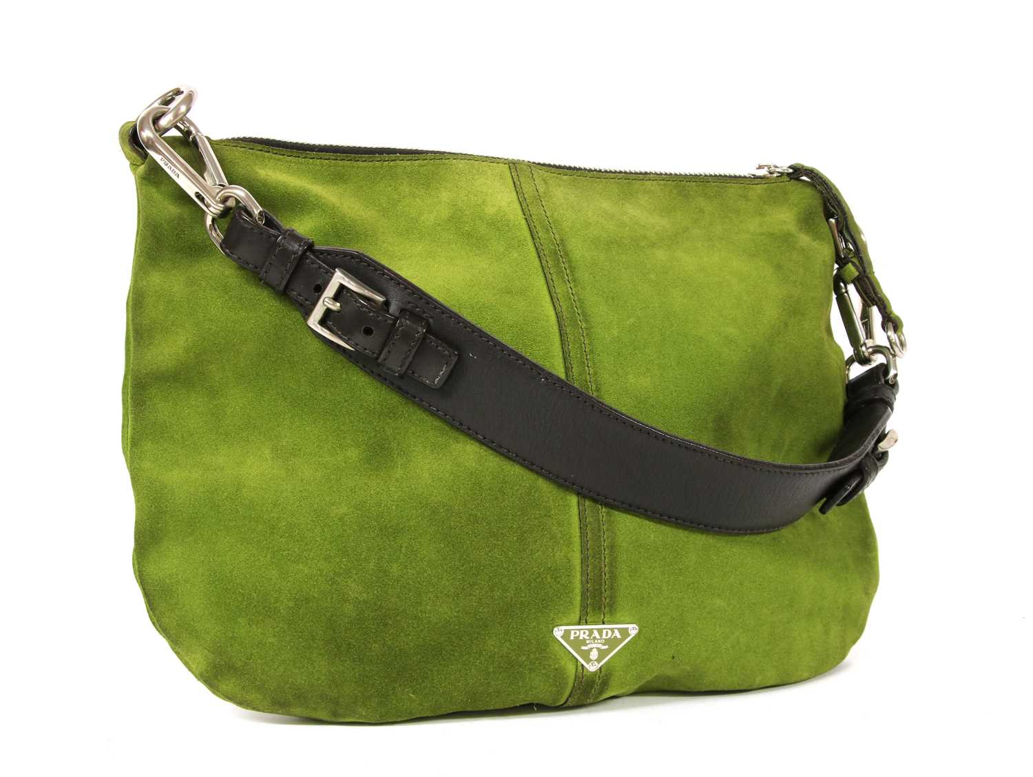 Past auction: Brown suede Chanel messenger bag style purse