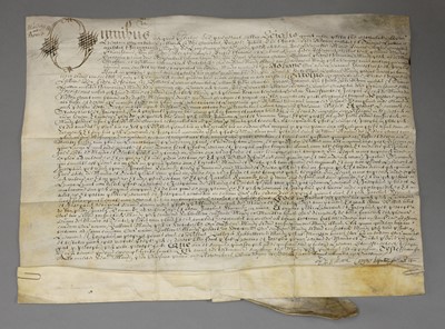 Lot 171 - Large document in Latin on vellum, dated Nov. 1644