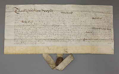 Lot 173 - Document on vellum, dated 30 April, 1658